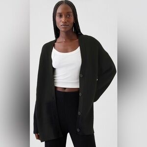 Gap Cashsoft Shaker- Stitch Boyfriend Longline Cardigan Sweater NWT S Cozy